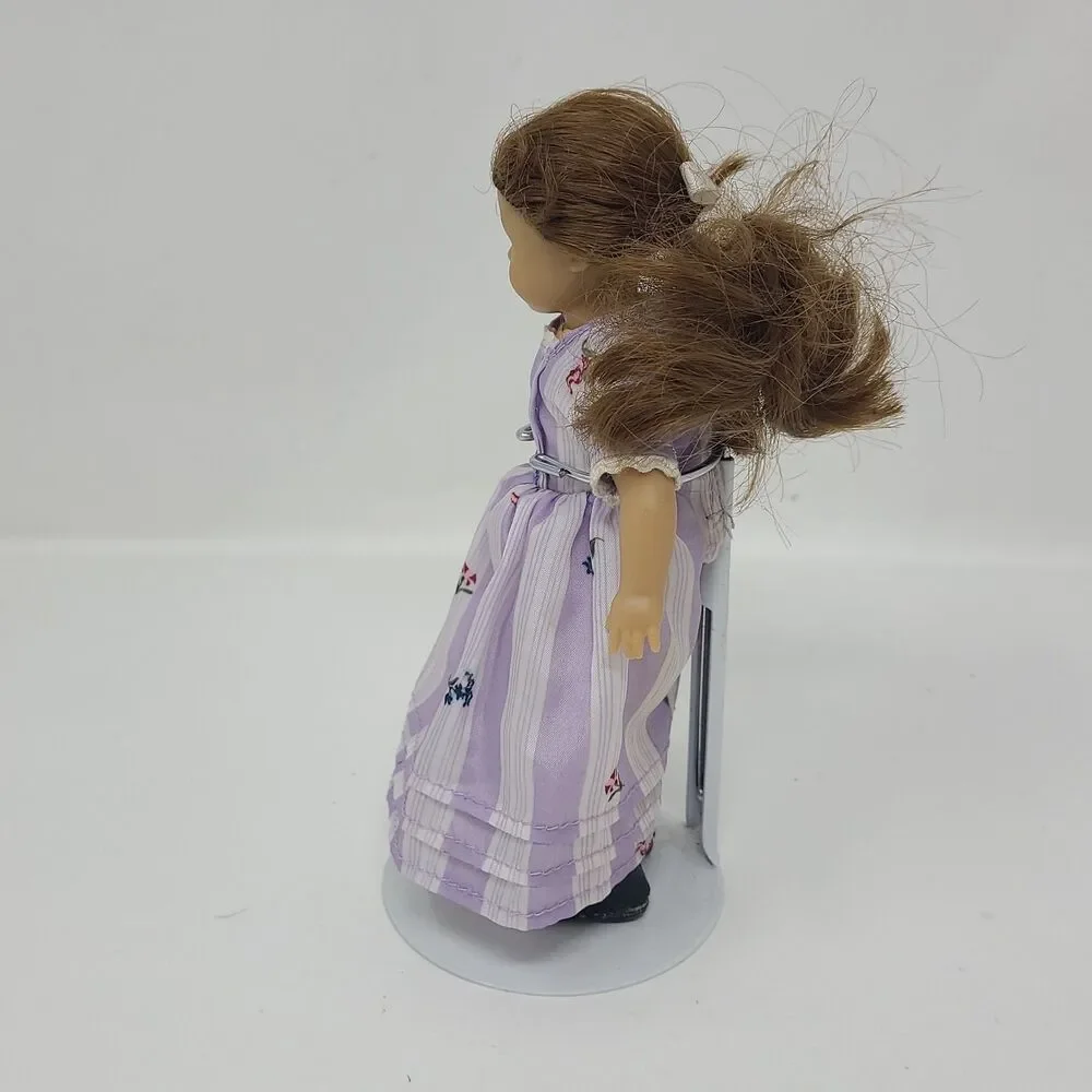 American Girl FELICITY Classic MINI 6” Doll  Painted Eyes Purple Dress Complete